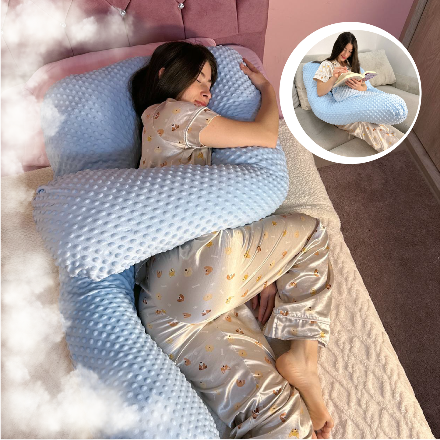 Para almohadas tipo U (ergonómicas / embarazo / multiusos)