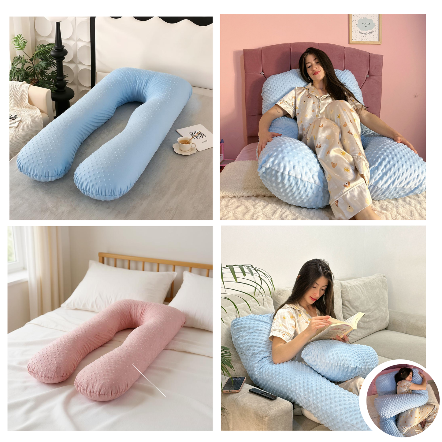 Para almohadas tipo U (ergonómicas / embarazo / multiusos)