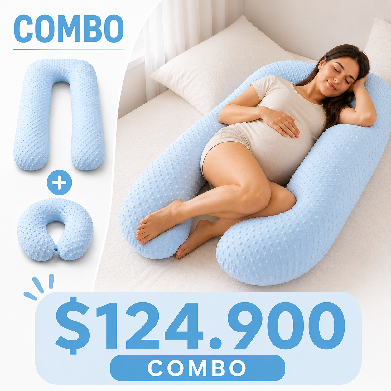 Almohada de Embarazo + Cojin cervical para Cuello (+REGALO)