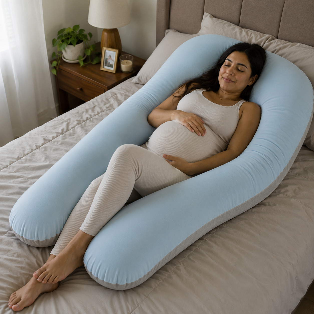 Almohada Tipo U  Combinada 💎 Embarazo y Recuperación
