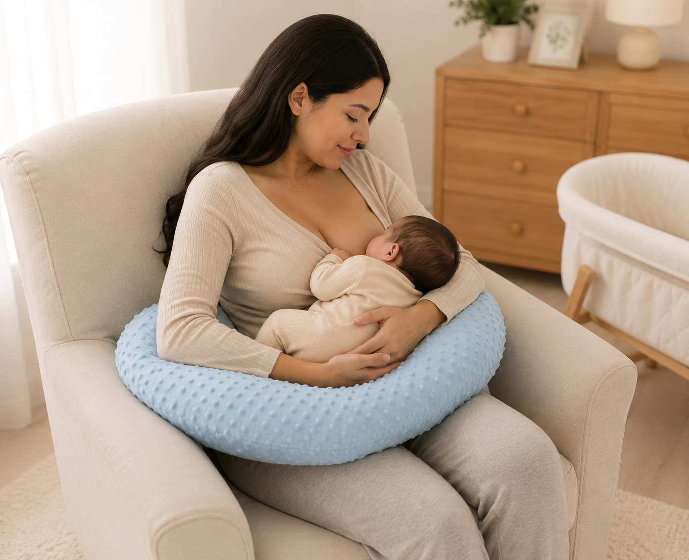 Cojín de Lactancia Multiuso – Soporte Perfecto para Mamá y Bebé
