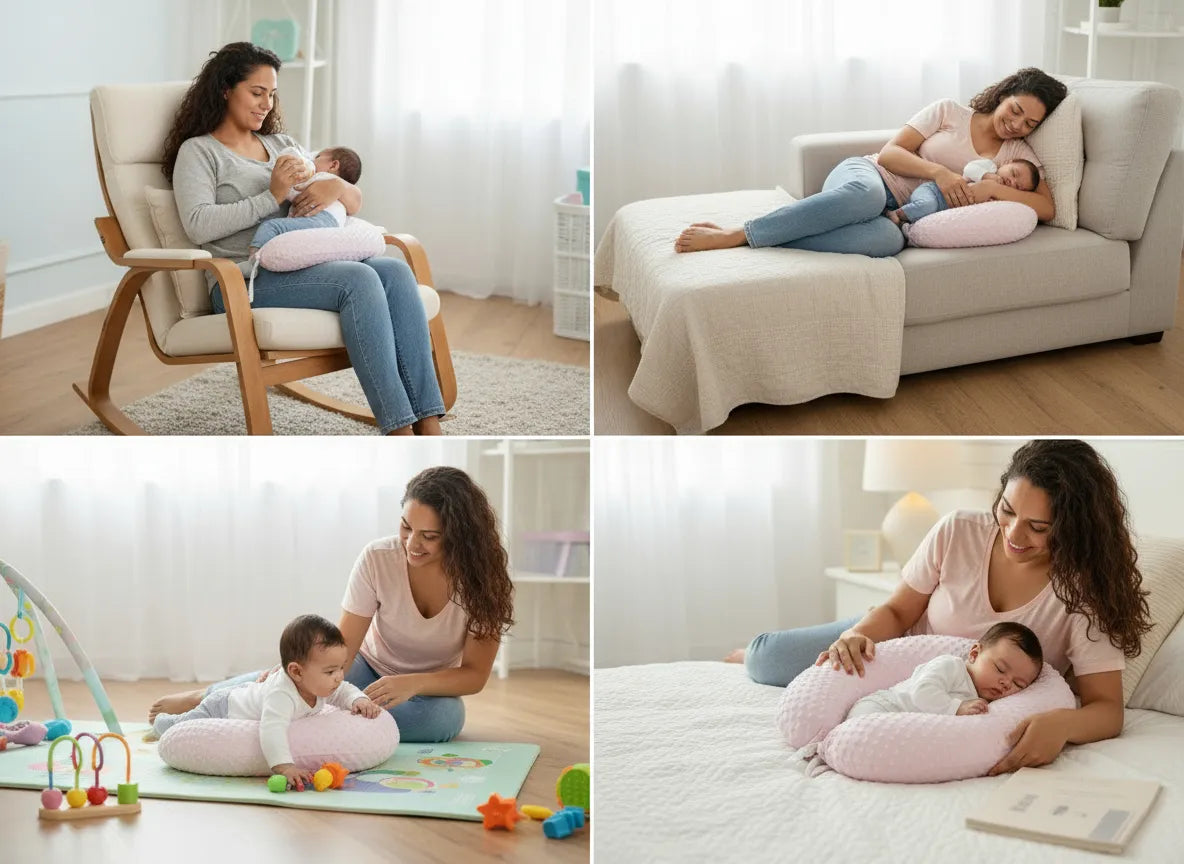 Cojín de Lactancia Multiuso – Soporte Perfecto para Mamá y Bebé