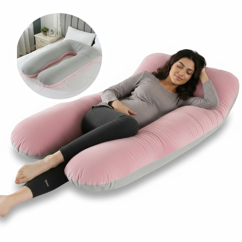 Almohada Tipo U para Embarazo y Lactancia – Combinada y Ergonómica