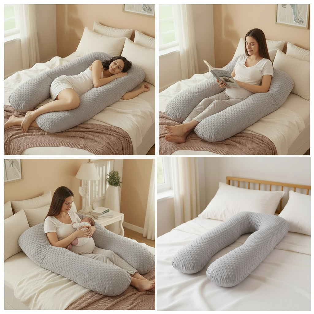 Almohada Maternal Tipo U – Alivia Espalda, Cadera y Piernas