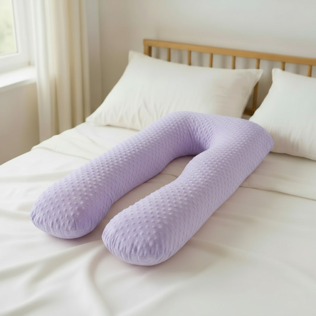 Almohada Tipo U Burbuja Soporte 360° para Embarazo, Post Operatorio, Lactancia y Descanso