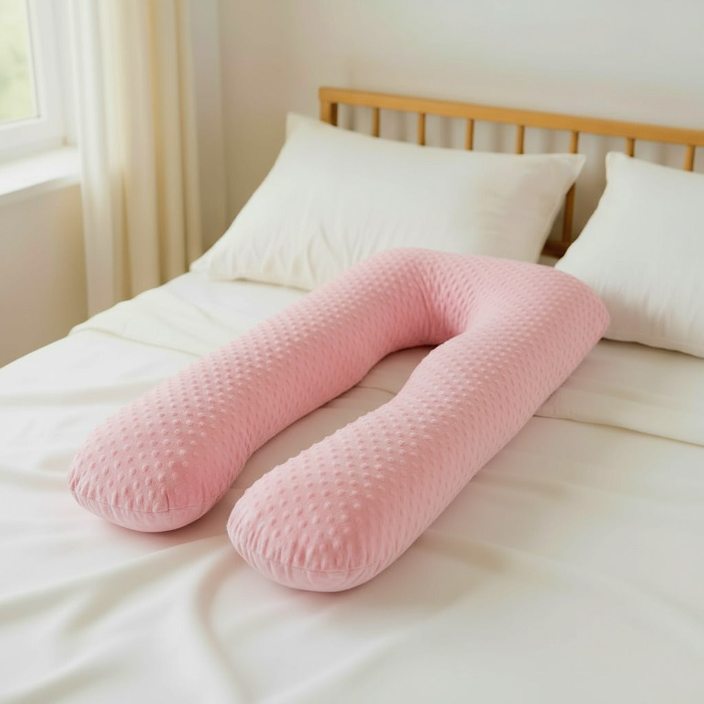 Almohada Tipo U Burbuja Soporte 360° para Embarazo, Post Operatorio, Lactancia y Descanso