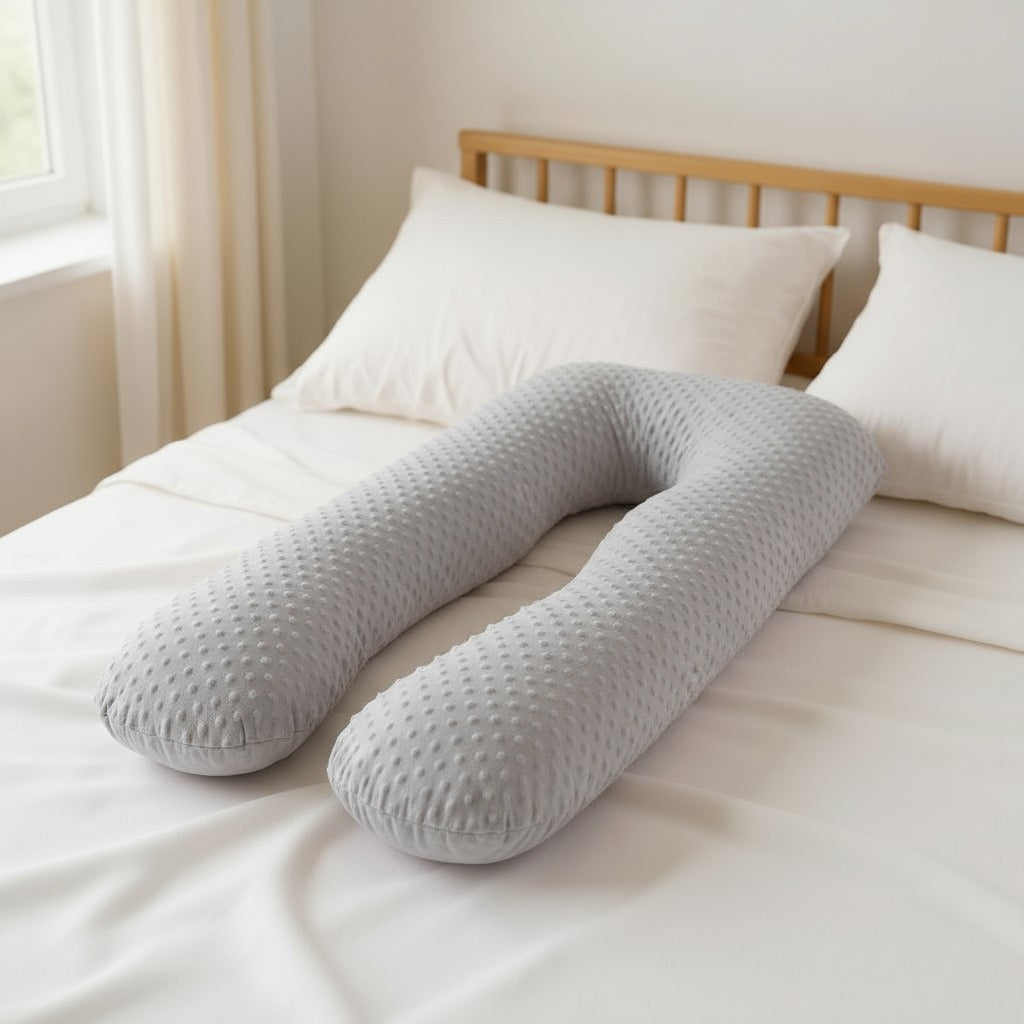 Almohada Tipo U Burbuja Soporte 360° para Embarazo, Post Operatorio, Lactancia y Descanso